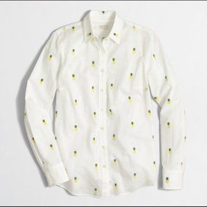 J. Crew | Perfect Fit Pineapple Button Down Shirt